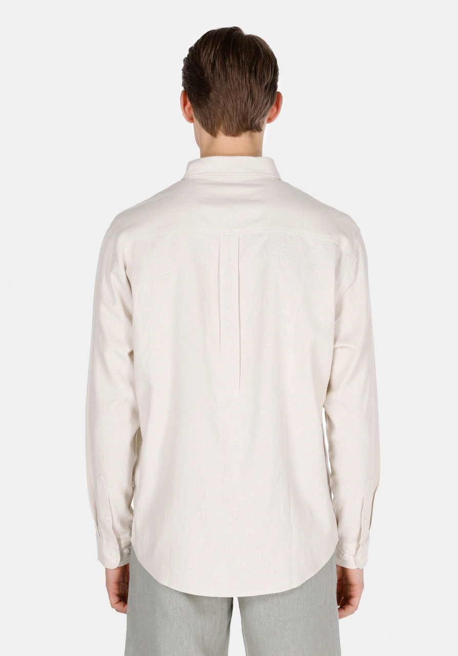 Colin's Colins Relax Fit Shirt Neck Düz Erkek Bej Uzun Kol Gömlek Cl1074490 Q1.v1 Lbg Light Beige