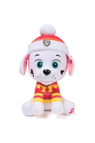Paw Patrol Sesli Holiday Peluş 20 Cm 87323 Marshall Çok Renkli