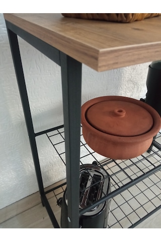 Wood İdea Wood İdea 4 Raf Kahve Köşesi Çok Amaçlı Mutfak Dolap