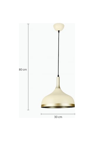 Koal Avize Cosmos Krem Içi Gold Özel Tasarım Modern Dekoratif Cafe Mutfak Salon Sarkıt Tekli Avize Ampulsüz Krem Gold Krem
