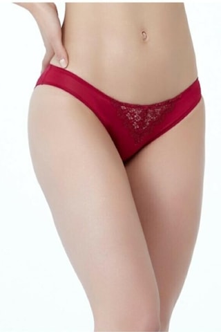 Golshan Kadın Dantel Detaylı Fantezi Slip Saks Mavi