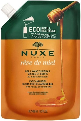 Nuxe Reve De Miel Face And Body Ultra Rich Cleansing Gel 400 Ml - Refill