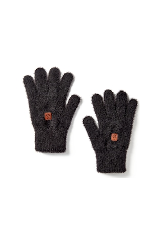 Gsstore Galatasaray Kadın Peluş Eldiven K252270 Siyah