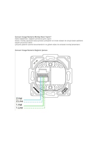 Visage Beyaz Telefon Prizi Cat3 Çerçevesiz - Priz Ve Anahtar İçin Uyumlu Çerçeve