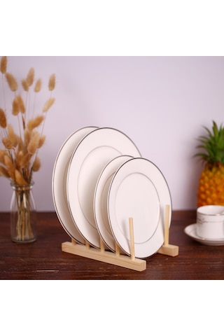 Xindoker Ahşap Depolama Rafı - Mutfak Tabak/bardak Kurutma, Kitap/cd Organizasyonu - 5 Çubuk 4 Bölme - A004 Diğer