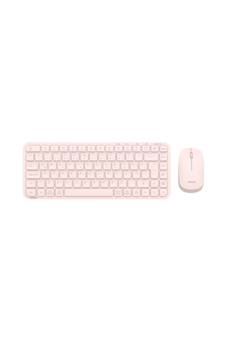 Philips Spt6338bt Bluetooth Ve 2.4ghz Kablosuz Türkçe Q Klavye Mouse Seti Pembe Optik