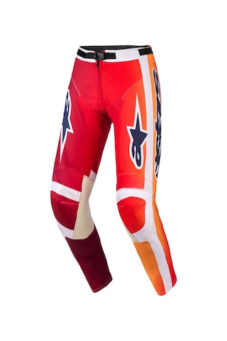 Alpinestars Racer Portl Off-road Motosiklet Pantolonu Kırmızı Beyaz Siyah