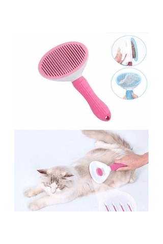 Mobgift Otomatik Tuşlu Kedi Köpek Bakım Tarağı Tüy Toplayıcı Tarak