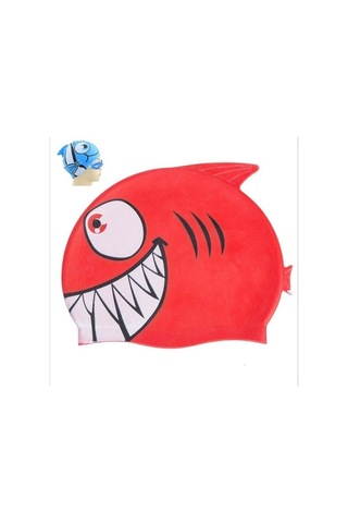 Dm Küçük Balık Desenli Çocuk Dalış Şapkası Silikon Kulak Koruma Yüzme Şapkası M Çok Renkli