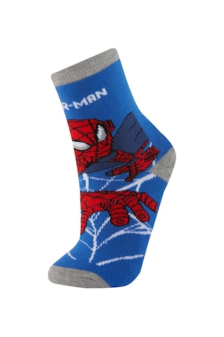Defacto Erkek Çocuk Marvel Spiderman 2'li Pamuklu Kışlık Çorap A6340A8NSKR1 Çok Renkli