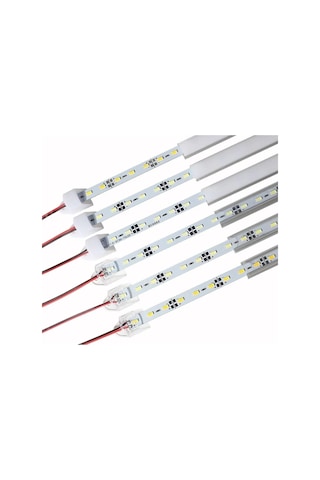 Alüminyum Kasa Lı 5730 Ledli Çubuk Led Amber 3000-3200k-opak Cam Bar 100cm