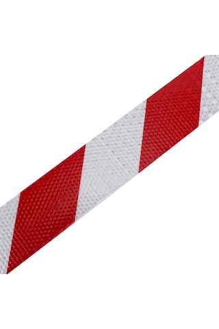 Carub Fosfor Bant Petekli Çapraz 5 Cm X 25m Kırmızı-beyaz