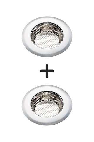 2 Li Paslanmaz Çelik Lavabo Süzgeci 11.5 Cm Evye Gider Süzgeci 304 Çelik Büyük Boy Diğer
