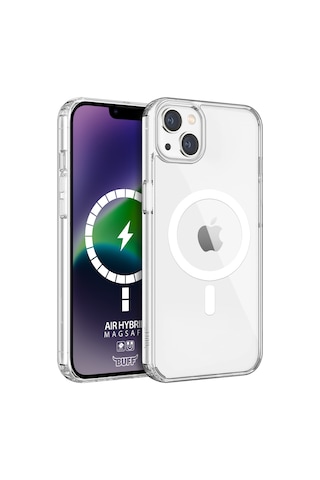 Buff Apple iPhone Uyumlu 14 Plus - 2x5d Ekran Koruyucu + Magsafe Kılıf + Lens Koruyucu Glass Şeffaf