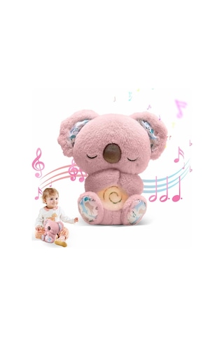 Sevimli Uyku Arkadaşı Nefes Alıp Veren Işıklı Müzikli Peluş Oyuncak