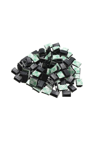 Kendinden Yapışkanlı Araç Montaj Kelepçesi Gps Veri Kablosu Işık Kablosu Siyah Tek Beden 100 Adet