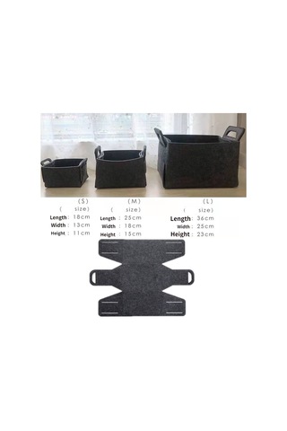 Sones Home Clutter Keçe Katlanabilir Depolama Sepetleri, Boyut: Küçük Kahverengi