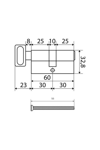 Loid 60 Mm Silindir Mekanizma, Döndüren Tekerlekli Ve İngiliz Anahtarı İle 205513318