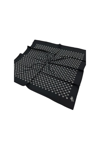 Aker Twill Eşarp - 7857795-911 Siyah Krem - Siyah Krem