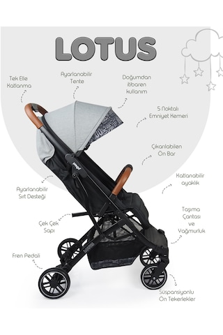 Prego 2033 Lotus Kabin Tipi Travel Bebek Arabası