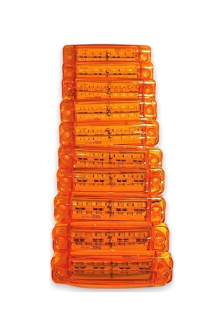 Ahmet Otomotiv 10 Adet Çift Sıra Parmak Led Sarı Renk 10cm 16 Led