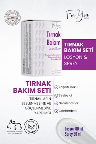 Tırnak Ayak Bakım Seti Losyon&sprey Koku Gidermeye Yardımcı 2'li Set