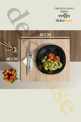 Meşe Renk Çok Amaçlı Koltuk Kenar Sehpası, Supla, Yemek Servis Altlığı Meşe