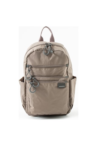 Sanmorris Unisex Suya Dayanıklı Paraşüt Kumaş 4 Bölmeli Laptop Bölmeli Seyahat Ve Okul Çantası Vizon