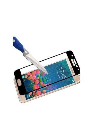 Samsung Uyumlu Galaxy A7 2017 Zore Kenarları Kırılmaya Dayanıklı Cam Ekran Koruyucu