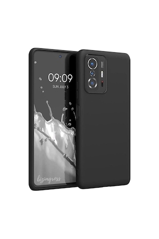 Xiaomi Mi 11t Kılıf Premium Silikon Telefon Kılıfı+tam Kaplayan Hayalet Ekran Koruyucu Cam Siyah