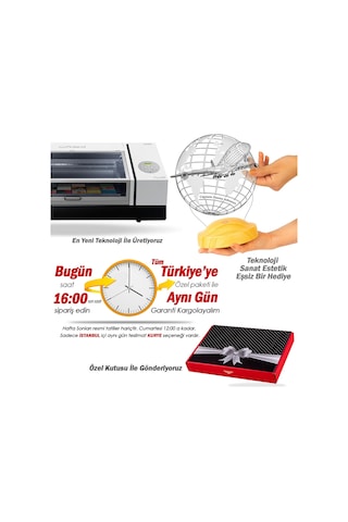 Yolcu Uçağı, Pilot Hediyesi Kişiye Özel 3 Boyutlu Uçak 3D Led Lamba