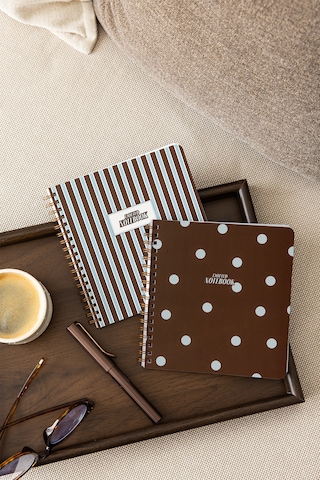 15x16 Spiralli Karton Kapak 2'li Noktalı Not Defter Seti - Puantiye Çok Renkli