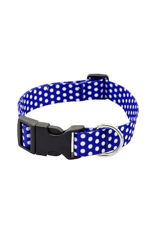 Pettagart Puantiyeli Lacivert Küçük Irk Köpek Boyun Tasması M Boyun 25 Cm X 40 Cm / 2 Cm Çok Renkli