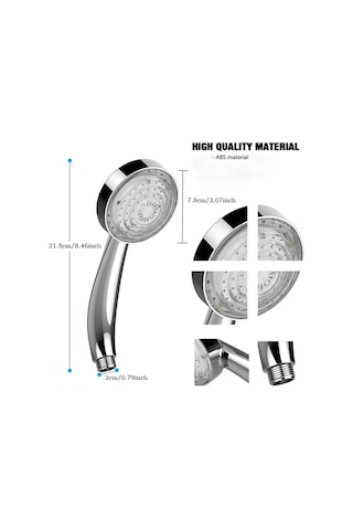 Monyee Banyo Duşu Başlığı, Led Otomatik Renk Değiştirme, Su Enerjisi İle Çalışır, Yüksek Basınçlı, Su Tasarruflu, Negatif İyon Korumalı, Dayanıklı Abs Malzeme Diğer