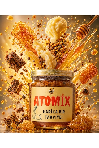 Yeni Atomix Honey Mix 2 500g Royal Jelly + Propolis + Fresh Bee Pollen + Natural Honey
