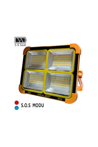 Maxled Mx-9020 200w Taşınabilir Şarjlı Solar Led Projektör 3 Renk