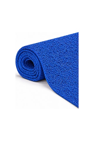 Hortumtech Kıvırcık Paspas Kir Tutucu Pvc Kapı Önü İç Dış Mekan Eko 12 Mm - Mavi 120 X 160 Cm
