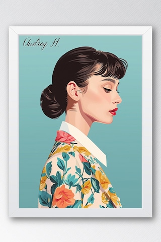 Audrey Hepburn Çerçeveli Tablo - Pop Art Poster Tablo