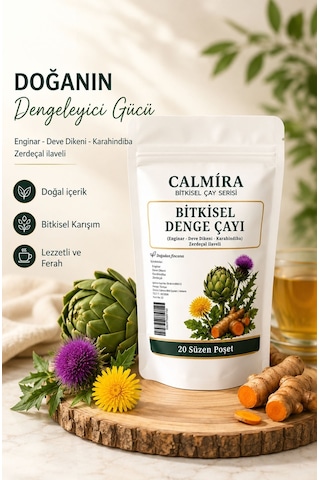 Calmira Enginar - Deve Dikeni - Karahindiba 20 Süzen Poşet Çay Bitkisel Denge Çayı
