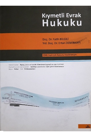 Kıymetli Evrak Hukuku - Fatih Bilgili 1. Baskı