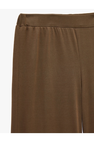 Koton Modal Karışımlı Rahat Kesim Beli Lastikli Pijama Altı Kahverengi 7wlk40104mk