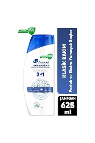 625 Ml Klasik Bakım 2'si 1 Arada Şampuan Erkek Kullanıcılar İçin Kepeğe Karşı Arınd