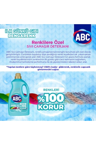 ABC Renklilere Özel Sıvı Deterjan 2.7 lt