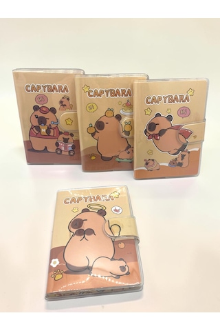 Capybara A7 Not Defteri , Çıt Çıtlı Cep Defteri - Melek Capybara Sarı
