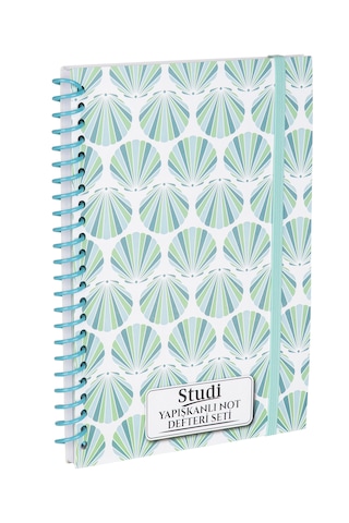 Yapışkanlı Not Defteri Seti - İnci Kabuğu Desen