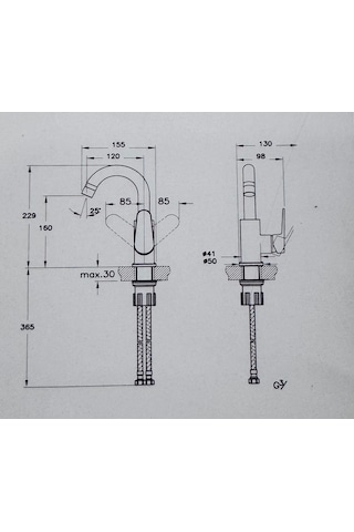 Eczacıbaşı Punto+ 201 Döner Borulu Lavabo Bataryası A43743 Krom