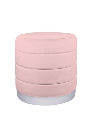 Lungo Roller Silver Kaplama Luxery Puf-pembe Babyface Kumaş Pofuduk Oturma Pufu&makyaj Pufu&bench