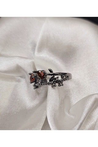 Dükkan Design Y2k Taşlı Yüzük Antrasit