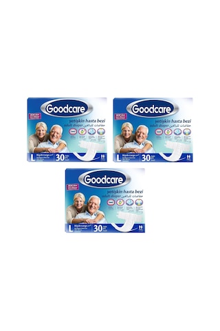 Goodcare Belbantlı Hasta Bezi Large 3 x 30'Lu Goodcare Belbantlı Hasta Bezi Large 3 x 30'Lu