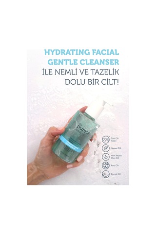 The Purest Solutions Nemlendirme Etkili Hyalüronik Asit Yüz Temizleme Jeli Cilt Bakım Seti: 200 ml + 50 ml Tanışma Boy